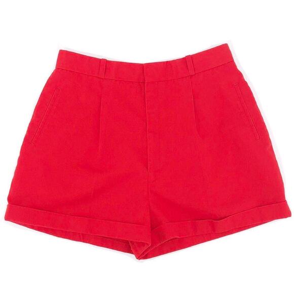 90s red pleated short shorts 1990s vintage - Picture 1 of 4